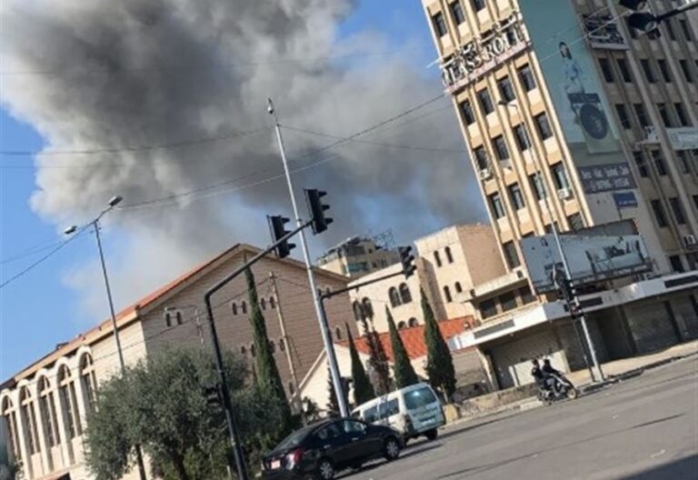 بالفيديو: لحظة وقوع غارة “عنيفة جدًا” على مبنى في الشياح!
