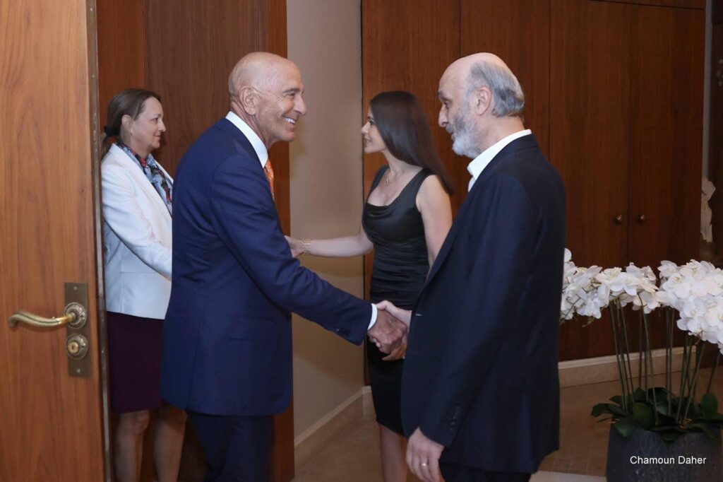 الموفد الأميريكي توماس برّاك في لقاء جعجع وعقيلته … – برّاك