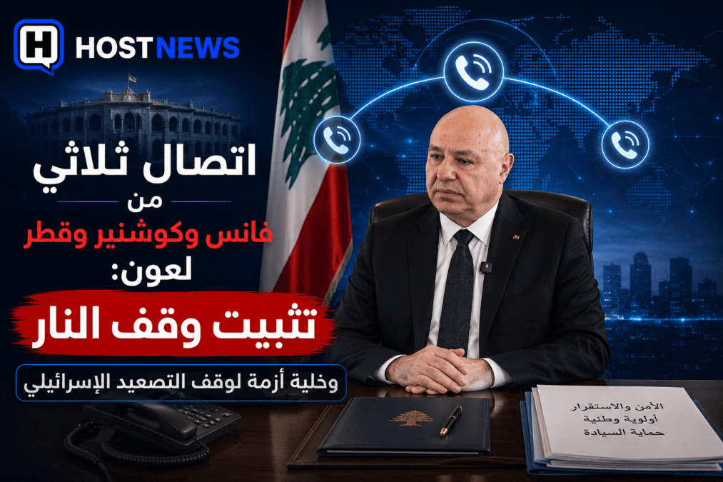 اتصال ثلاثي من فانس وكوشنير وقطر لعون: تثبيت وقف النار وخلية أزمة لوقف التصعيد الإسرائيلي