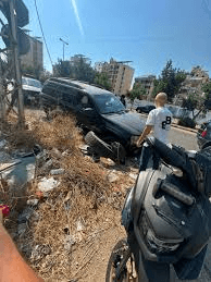 سقوط سيارة مفتي طرابلس والشمال داخل ريغار مكشوف