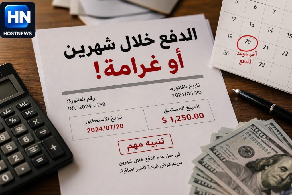 الدفع خلال شهرين أو غرامة!